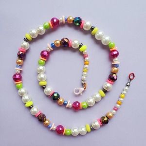 Spring Break 98 - 90s Inspired Handmade Multicolored Beaded Necklace
